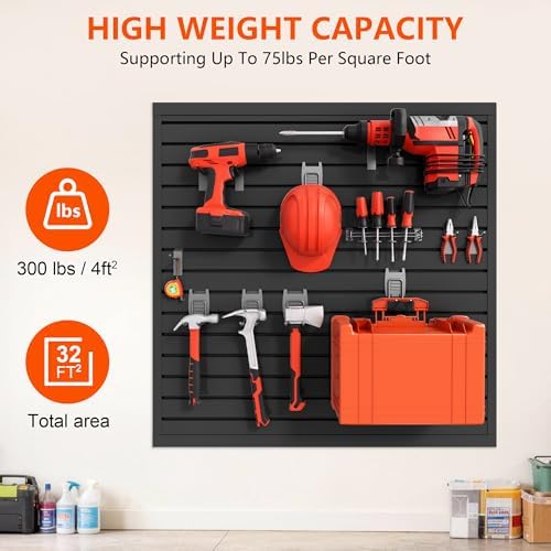 Slat Wall Paneling 4 x 4 ft, Garage Storage & Organization System - Image 3