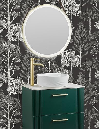 Forest Peel and Stick Wallpaper Boho Tree Black 17.3inW197inL - Image 6
