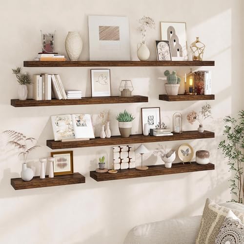 Fun Memories Floating Shelves for Wall, 20Inch Floating Shelves Set of 2 - Image 2