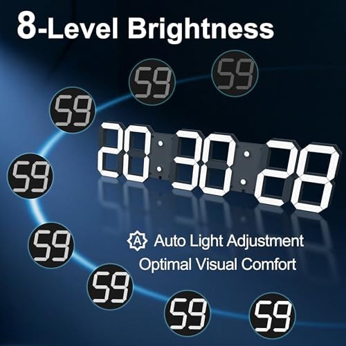 CHKOSDA 27 Inch Large 3D LED Digital Wall Clock - Image 3