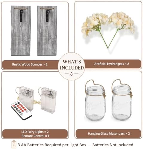 Rustic Mason Jar Sconces Wall Decor - Image 3