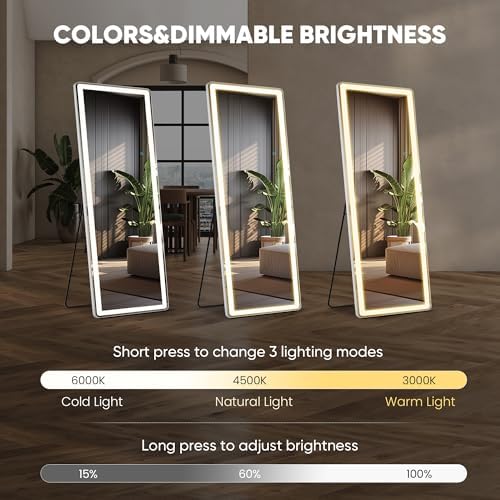 LED Rectangular Full Length Mirror - Image 3