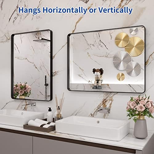 WEER Black Bathroom Vanity Mirror 24X32 Inch - Image 5