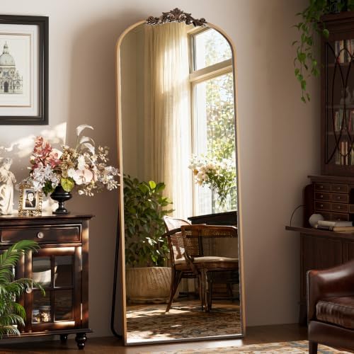 Easly 24"X65" Full Length Mirror Vintage, Bronze Arch Mirror - Image 3