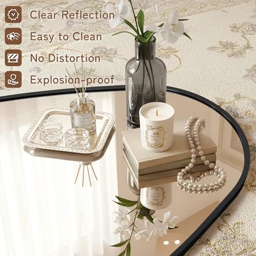 Irregular Full Length Mirror -Black Decor Floor Mirror - Image 6