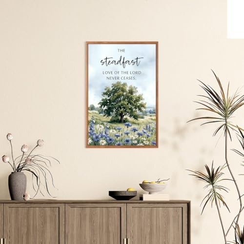 CHDITB Christian Wildflower Framed Wall Art Faith Landscape Scripture Decor - Image 4