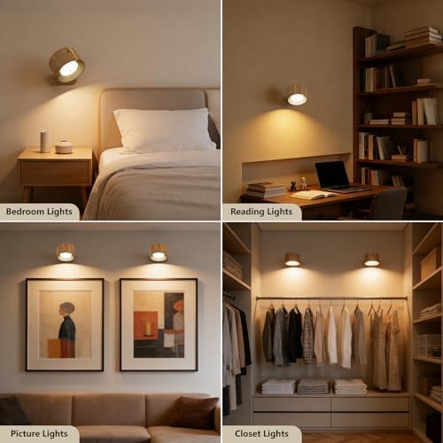 Kitloo Rechargeable Wall Sconces 2200mAH Battery Operated, 200LM LED Wall Light - Image 6