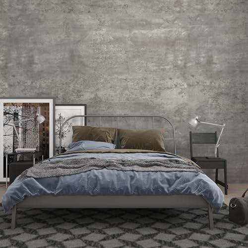 31"×354" Large Size 3D Wide Thick Grey Concrete Wallpaper Peel and Stick Light - Image 4