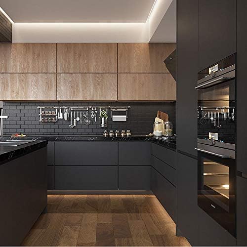 Yasinet Peel and Stick Wallpaper Black Wallpaper Black Contact Paper Modern - Image 5
