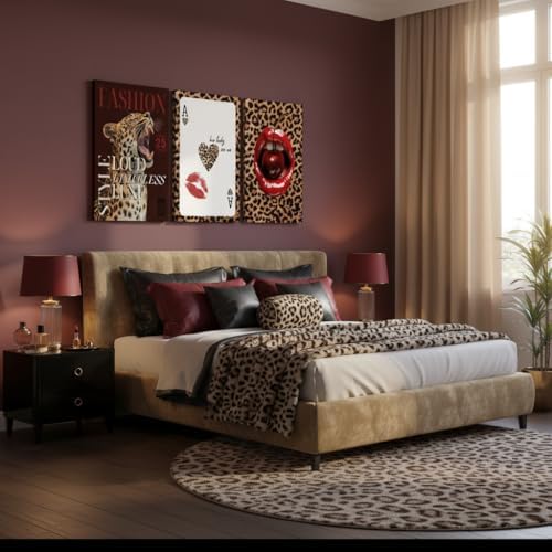 FTHMTN 3pcs Trendy Cheetah Wall Art - Image 3