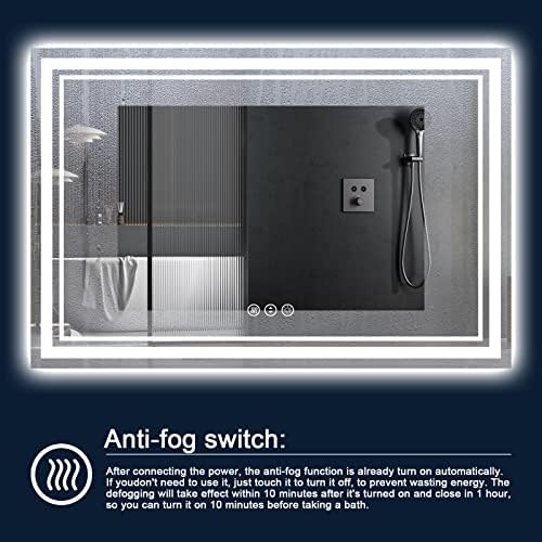 60x40 Inch LED Bathroom Mirror - Image 5