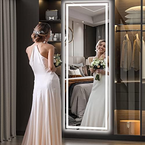 Hasipu Full Length Mirror with Lights, Full Body Dressing Hanging Mounted Mirror - Image 5