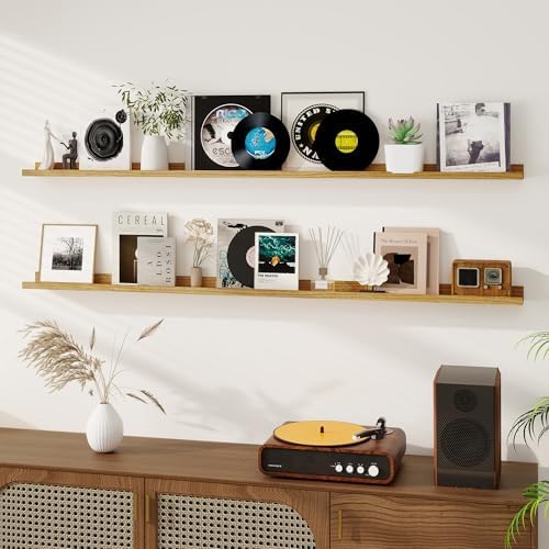Dreamland Picture Ledge Shelf for Wall, Floating Shelves Set of 2, 72 inch Long - Image 2