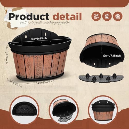 Layhit 6 Pcs Wall Hanging Planters, 12 Inches - Image 2