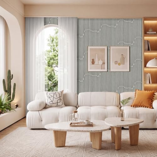 Peel and Stick Wood Slat Wallpaper Self-Adhesive Wood Panel - Image 2
