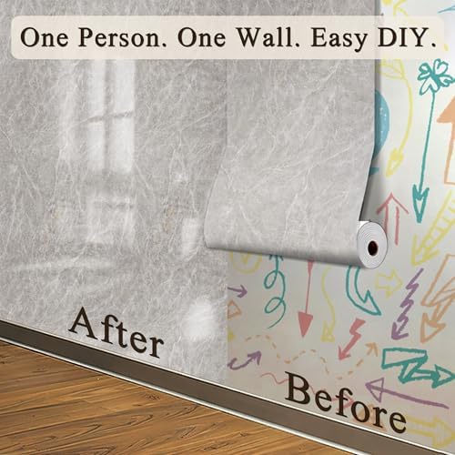 Grey Mist Marble Peel and Stick Wallpaper, 23.6 x 394 in - Image 4