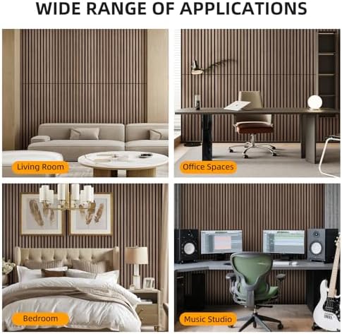 4 Pack Wood Slat Wall Panel, 47.2" x 23.6" Acoustic Wall Panels - Image 6