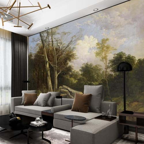A 19th century classical realistic landscape oil painting style self-adhesive - Image 5