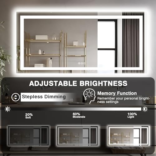 EchosLife 77"x36" Large LED Bathroom Mirror - Image 6
