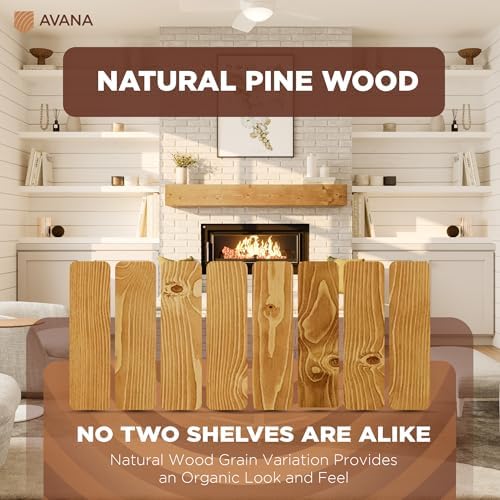 Avana Rustic Fireplace Mantle Shelf 60 Inches - Image 3