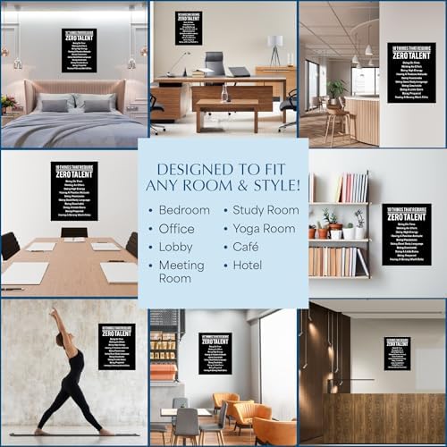 10 Things That Require Zero Talent Wall Art, Motivational Print - Image 4