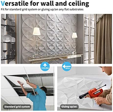 Art3d Floral Decorative PVC Ceiling Tiles, 24 x 24 in - Image 6