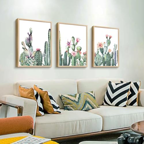 TTHYUEWS Large Boho Wall Art For Living Room Wood Framed Wall Decor For Bedroom - Image 2