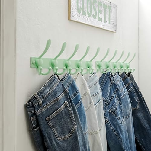 Dseap Coat Rack Wall Mount, Heavy Duty 12-Gauge Base vs Flimsy 1mm, - Image 6