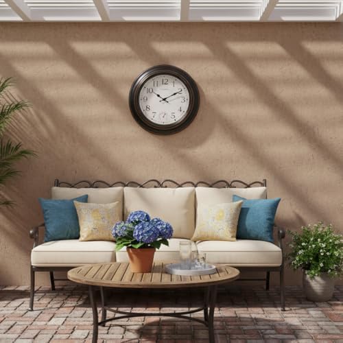 18" Indoor Outdoor Retro Large Wall Clock Battery Operated Silent - Image 3