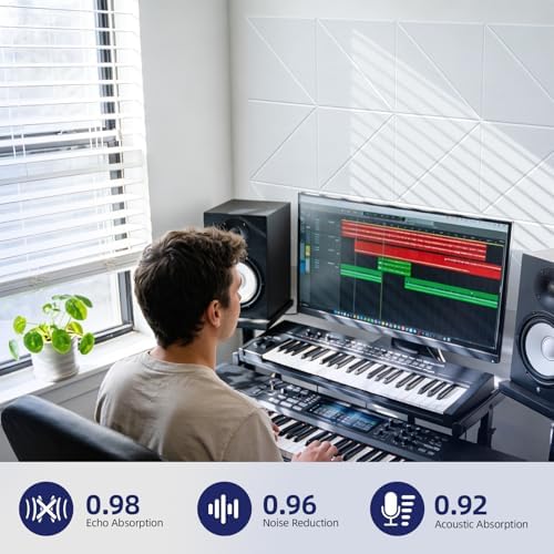 Vieshful Peel and Stick Acoustic Sound Absorbing Wall Panels 10 Pack - Image 5