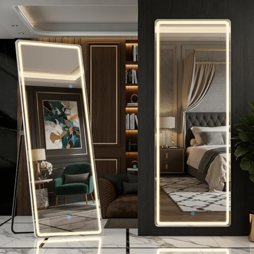 Lighted Full Body Mirror, 65x21 Wall Mounted Mirror by ALPEN