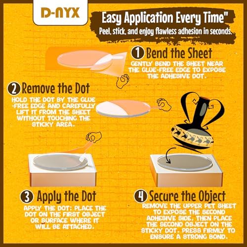 D-NYX Double Sided Tape Adhesive Dots Stickers 280, 550 or 700 Pack Removable - Image 4