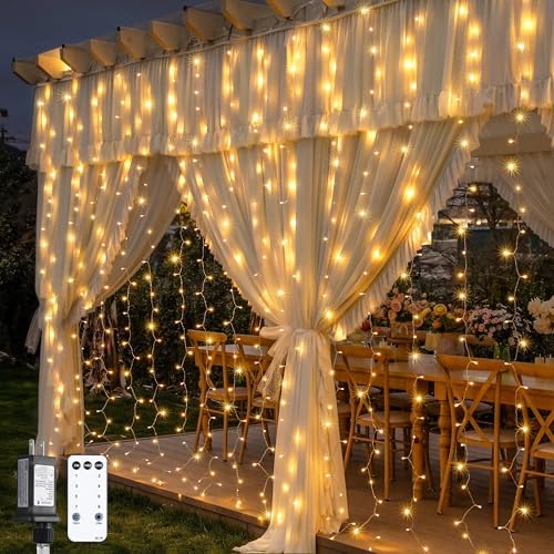 JMEXSUSS 600 LED Curtain Lights, String Lights by JMEXSUSS