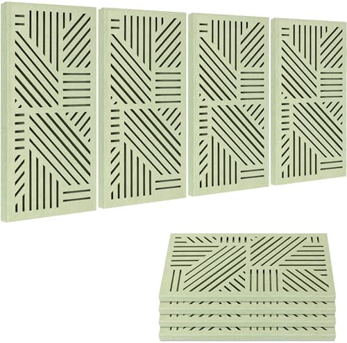 BUBOS 4 Pcs Decor Acoustic Panel 23.6x11.8" Self Adhesive Acoustic Wall Art by BUBOS