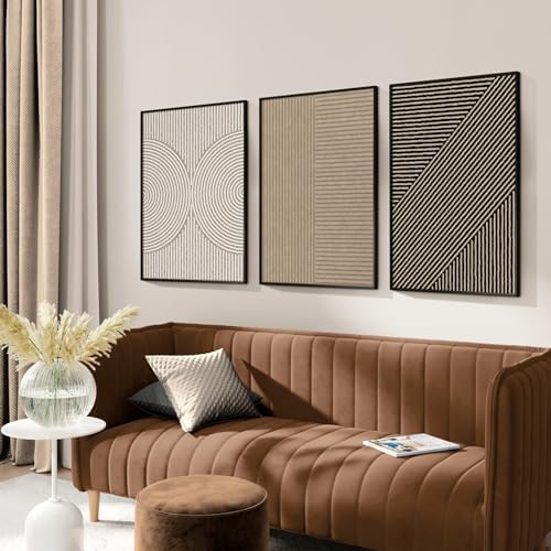 Boho Modern Wall Art Pictures Neutral Abstract Canvas Wall Decor Minimalist - Image 5