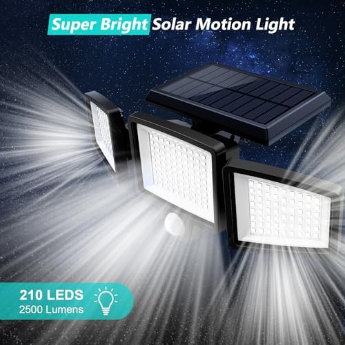 Tuffenough Solar Outdoor Lights 2500LM 210 LED Security Lights - Image 3