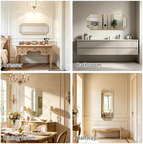 42"x16" Rectangle Beveled Wall Mirror - Image 6