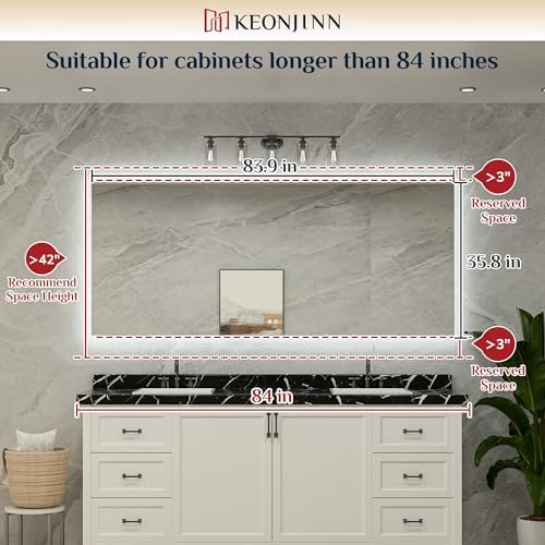 Keonjinn 84" x 36" Bathroom Mirror - Image 2