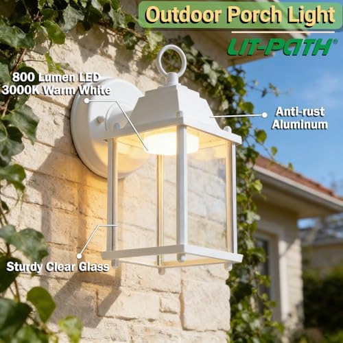 LIT-PaTH Outdoor Wall Light Fixture, LED 3000K, 2 Pack - Image 2