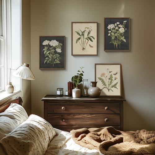 Framed Vintage Botanical Floral Wall Art - Image 4