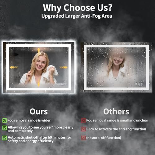 26"x38" LED Bathroom Mirror - Image 4