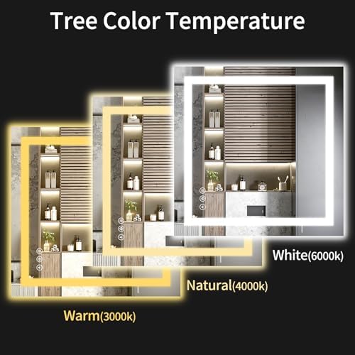 36"x36" LED Bathroom Mirror - Image 5