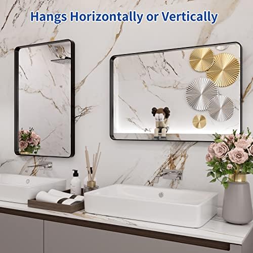 WEER Black Bathroom Vanity Mirror 20X30 Inch - Image 5