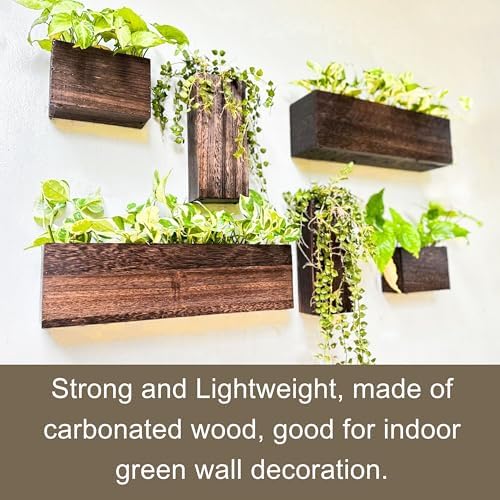 LaLaGreen Wood Planter Box for Plants Wall Planters for Indoor - Image 4