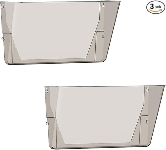 Gawerk Clear Acrylic Single Pocket, Plastic Hanging Wall Mount File Holder by Gawerk