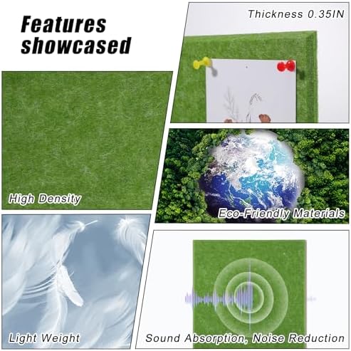 Large Cork Board 36" x 24", 6 Pack Felt Bulletin Board, Pin Boards - Image 5