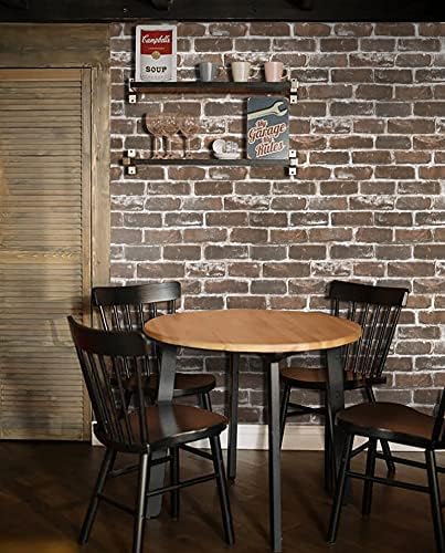 Timeet 3D Vintage Brown Brick Wallpaper 17.7"×472" Brick Peel and Stick - Image 5