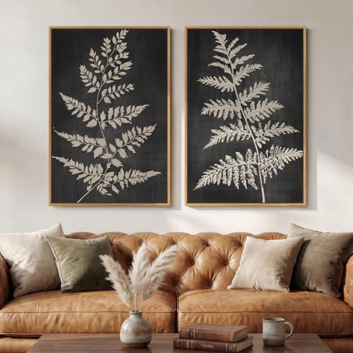 Large Framed Rustic Vintage Botanical Wall Art by Cuspin