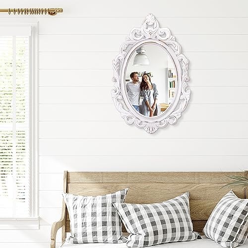 Wall Mirror Oval Baroque Style Vintage Mirrors - Image 3
