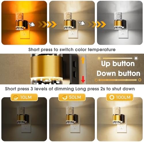 L LOHAS LED Night Lights Plug into Wall, Dusk-to-Dawn Sensor Night Light - Image 2